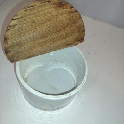 Salt Cellar with Wooden Lid