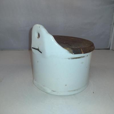 Salt Cellar with Wooden Lid