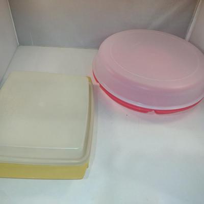 Tupperware Deviled Egg Carrier and Large, Divided Server with Lid