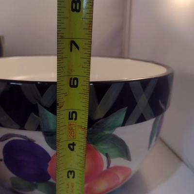 Certified International Hand Painted, Nesting Ceramic Bowls- Three Pieces- 11", 9 1/2", and 8" in Diameter