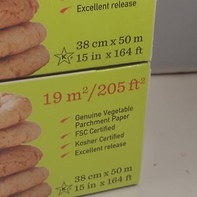 New, Double Box Pack Parchment Paper- Each Roll 15" Wide, 164 Ft. Long