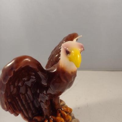 Hand Crafted Eagle Shaped Candle- Approx 7 1/2" Tall