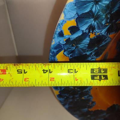Decorative Bowl Created by Jon Price- Crystalline Glaze on Porcelain- Approx 14" in Diameter