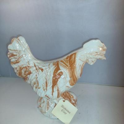 'Carl's Clays' Chicken Design Decorative Figure Formed from Alabama Clay- Approx 8" Tall