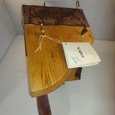 Whimsical House Wren Birdhouse- Locally Created from Multiple Woods and Antique Tin Shingle