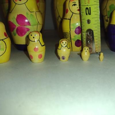 Russian Nesting Dolls- 13 Piece Set- Ranging from 8 1/2" to 1/8" Tall