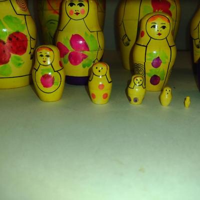 Russian Nesting Dolls- 13 Piece Set- Ranging from 8 1/2" to 1/8" Tall