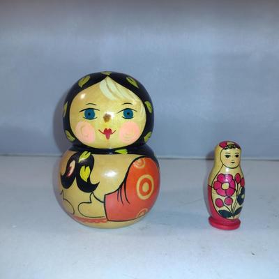 Russian Nesting Doll Design Trinket Box- Approx 3 5/8" Tall