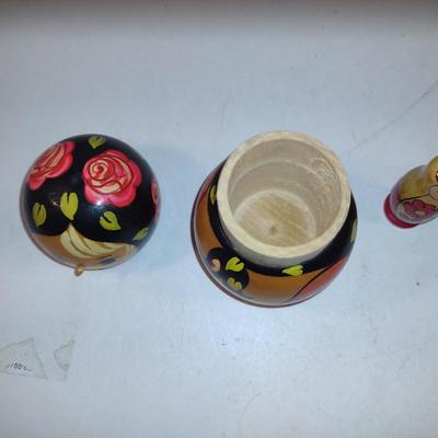 Russian Nesting Doll Design Trinket Box- Approx 3 5/8" Tall