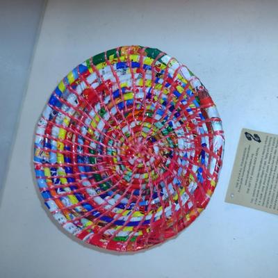 Colorful Hand Crafted Bowl from SPIRAL Foundation- Approx 7" in Diameter