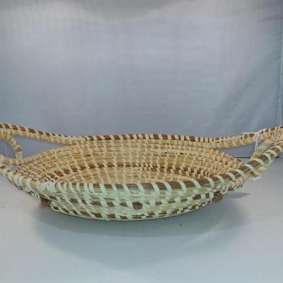 Hand Made, Artisan Created Sweetgrass Basket- Approx 16" x 11"