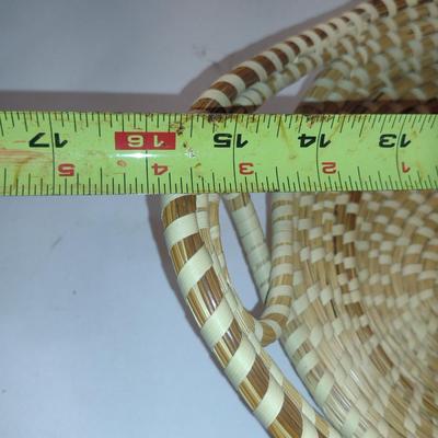 Hand Made, Artisan Created Sweetgrass Basket- Approx 16" x 11"