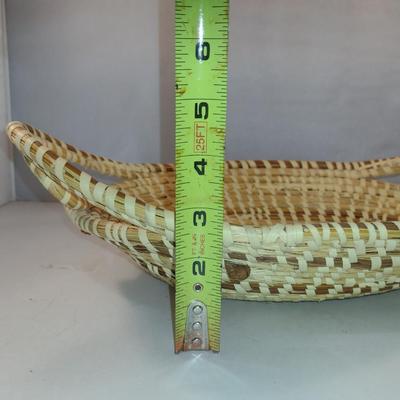 Hand Made, Artisan Created Sweetgrass Basket- Approx 16" x 11"