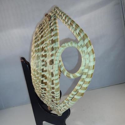 Hand Made, Artisan Created Sweetgrass Basket- Approx 16" x 11"