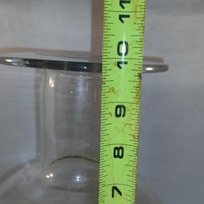 Art Glass Vase with Glass Pebble Filler- Approx 10" Tall