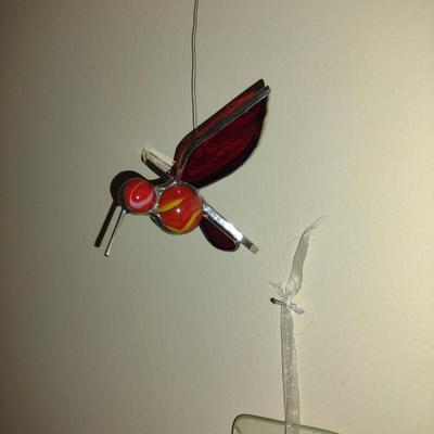 Glass Home Decor- Stained Glass Hummingbird