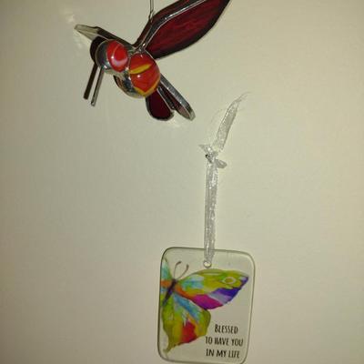 Glass Home Decor- Stained Glass Hummingbird