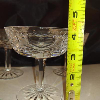 Waterford Crystal Champagne Coupe/Sherbet Glasses- Lismore Pattern- 8 Pieces