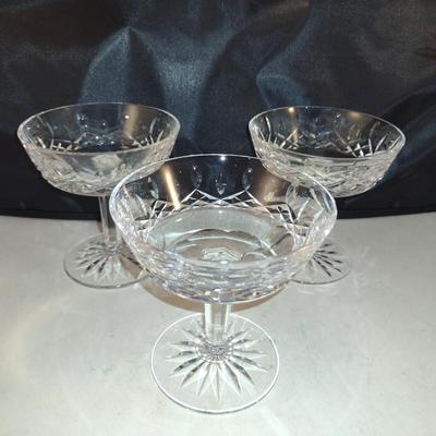 Waterford Crystal Champagne Coupe/Sherbet Glasses- Lismore Pattern- 8 Pieces