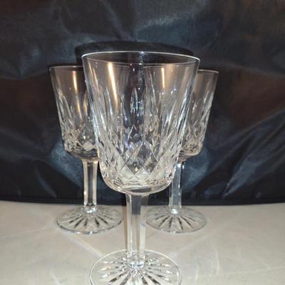 Waterford Crystal Water Goblets- Lismore Pattern- 6 Pieces