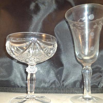 Collection of Cordial Glasses- Two Designs- 12 Pieces Total