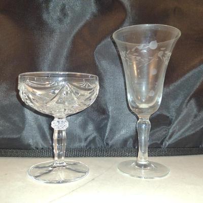 Collection of Cordial Glasses- Two Designs- 12 Pieces Total