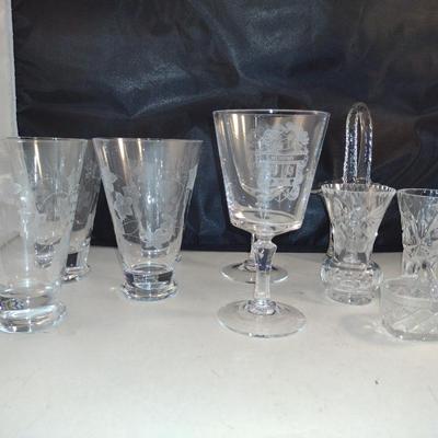 Collection of Glass/Crystal Glasses and Table Ware