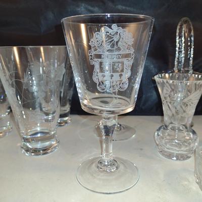 Collection of Glass/Crystal Glasses and Table Ware