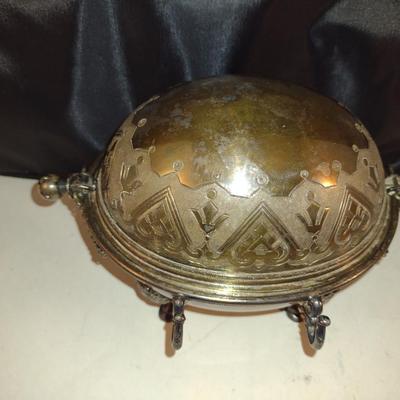 Vintage Rogers Smith & Co New Haven Butter Dish with Ice Hull