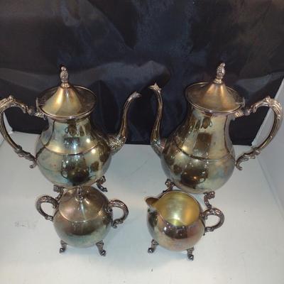 Tea Pot, Coffee Pot, Creamer and Covered Sugar Bowl
