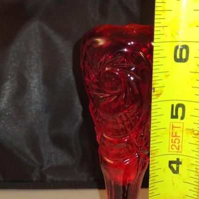 Ruby Red Glass Bud Vase- Approx 6 1/4" Tall