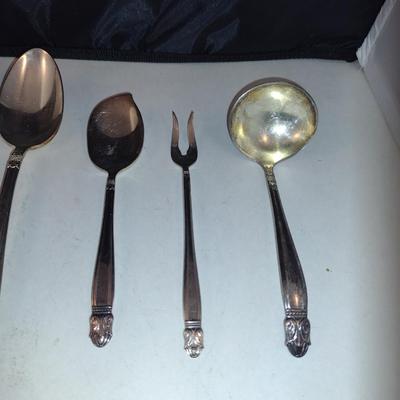 Holmes & Edwards Silver Plated Flatware with Wooden Storage Box- Approx 138 Pieces