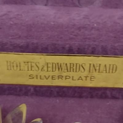 Holmes & Edwards Silver Plated Flatware with Wooden Storage Box- Approx 138 Pieces