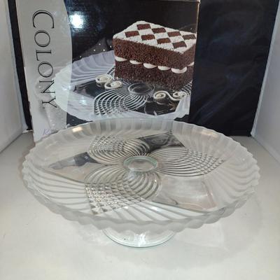 Colony Pedestal Cake Plate- Approx 12" in Diameter