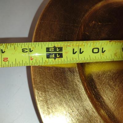Gold Tone Charger Plates- 13" in Diameter- 12 Pieces