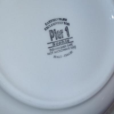 Pair of Porcelain Vegetable Bowls- Pier 1 and Churchill