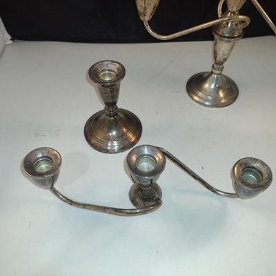 Pair of Vintage Weighted Sterling Silver Candelabra- Duchin Creation