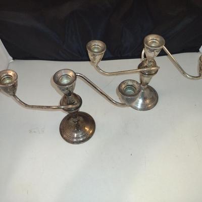 Pair of Vintage Weighted Sterling Silver Candelabra- Duchin Creation