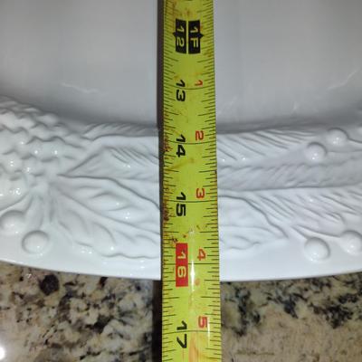 Italian Porcelain Turkey Platter- Approx 22 1/2" x 16"