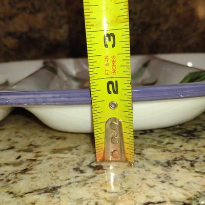 Oneida Hand Painted Divided Porcelain Serving Dish
