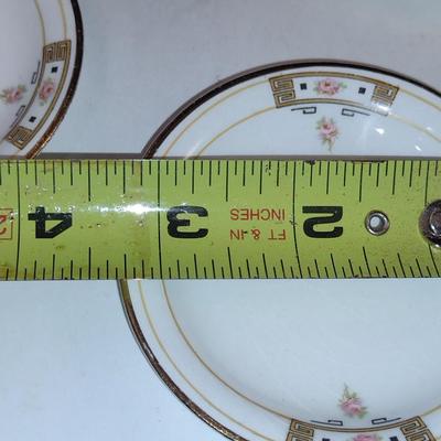 Vintage Butter Pat Plates- Nine Pieces- Possibly Noritake 'Beechmont' Pattern