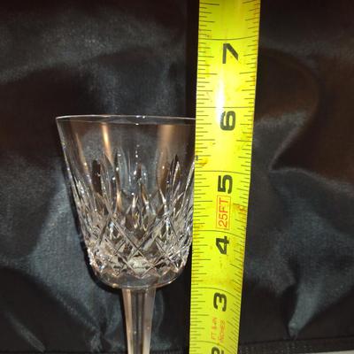 Waterford Crystal Claret Wine Glasses- Lismore Pattern- 6 Pieces