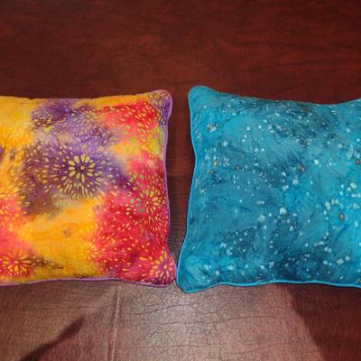 Pair of Handmade Pillows- Approx 11" Square