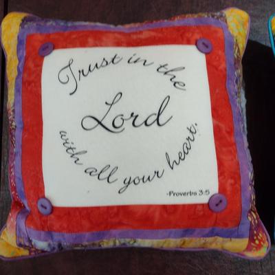 Pair of Handmade Pillows- Approx 11" Square