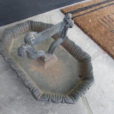 Antique Primitive Cast Iron Boot Scraper (FP)