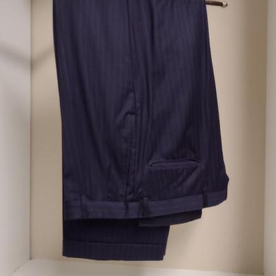 Men's Coat and Trousers- Hart Schaffner Marx Nordstrom Brand- Navy Pinstripe Color (#4)