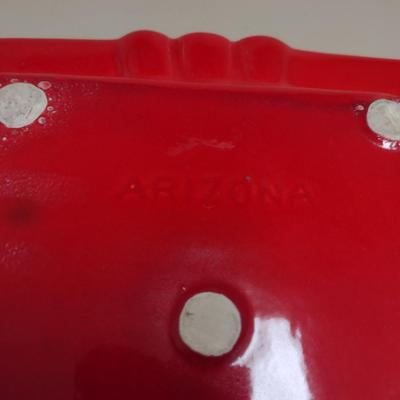 Glazed Ceramic Native American Design Ashtray- Approx 8 3/4" Square