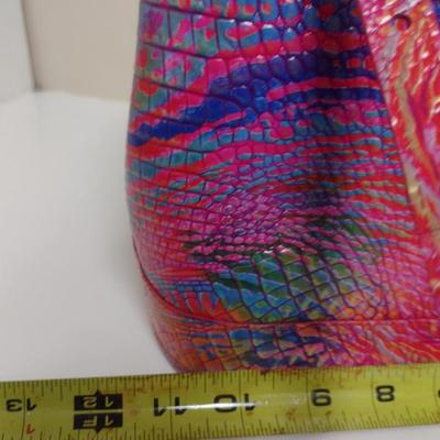 Brahmin Embossed Genuine Leather Handbag- Fiora Rainbow Fish Design from Melbourne Collection- New with Tag and Dust Bag