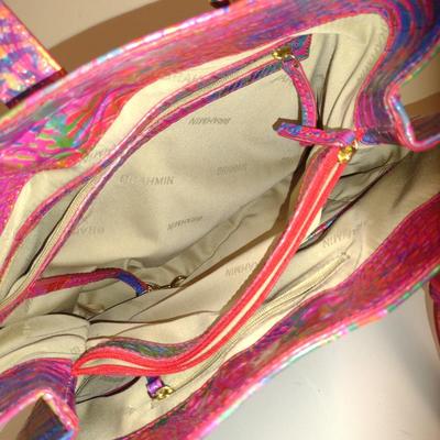 Brahmin Embossed Genuine Leather Handbag- Fiora Rainbow Fish Design from Melbourne Collection- New with Tag and Dust Bag
