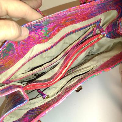 Brahmin Embossed Genuine Leather Handbag- Fiora Rainbow Fish Design from Melbourne Collection- New with Tag and Dust Bag